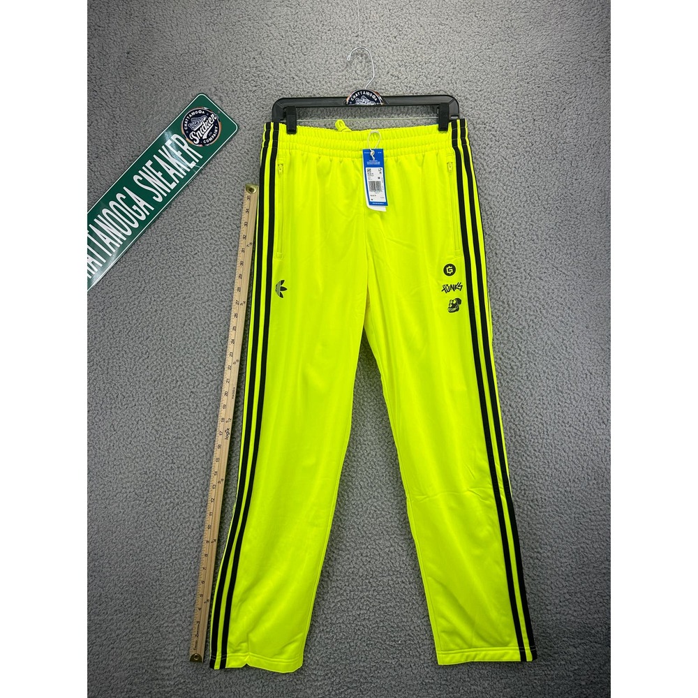 Adidas X Bored Ape Yacht Club Punks Track Pants Mens Medium Neon Yellow NEW M
